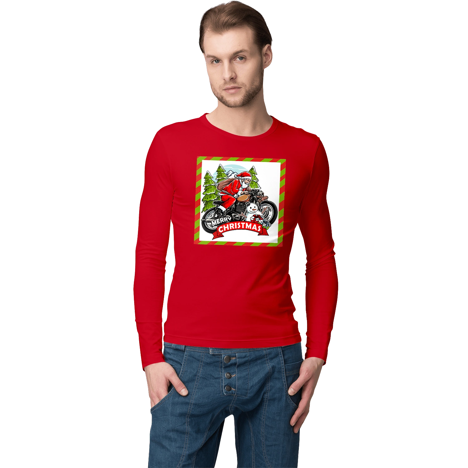 Санта на мотоцикле