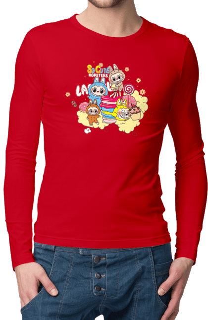 Чоловічий лонгслів з принтом "Labubu". Labubu, weird cute, іграшки, лабубу. 2070702