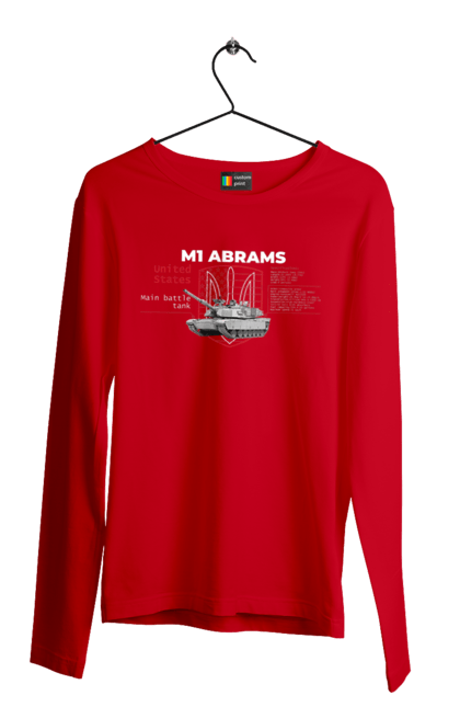 Men`s longsleeve with prints M1 Abrams. Abrams, industrious, m1 abrams, tank, weapon. 2070702
