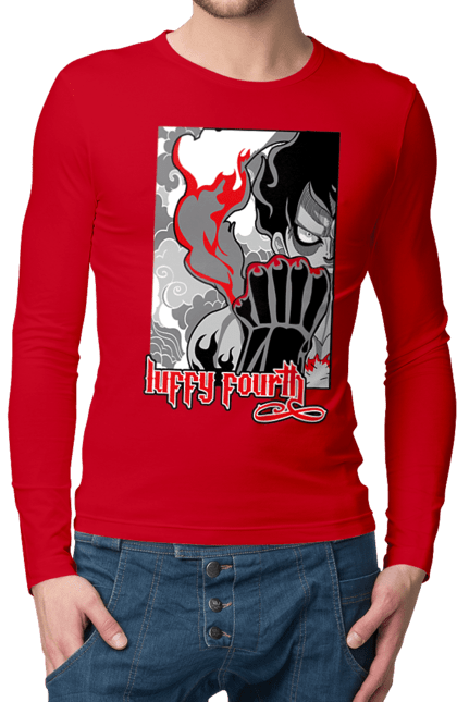 Men's longsleeve with prints One Piece Luffy. Anime, luffy, manga, monkey de luffy, one piece, pirates. 2070702