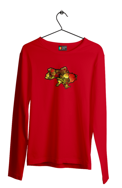 Чоловічий лонгслів з принтом "Справжня Україна". Барви, квіти, кольору, краса, листя, настрій, україна. 2070702