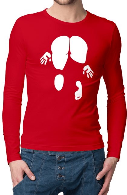 Чоловічий лонгслів з принтом "Дівчина вид по заду". Вид з зади, вульгарна, гумор, дівчина, дівчина раком, прикольна. 2070702