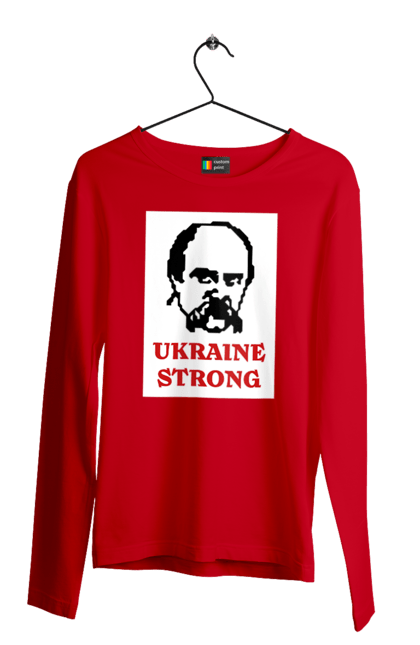 Мужской лонгслив с принтом Тарас Шевченко. Бавовна, війна, герб, доброго вечора, зсу, прапор україни, русский военный корабль, тарас, тарас шевченко, шевченко. 2070702