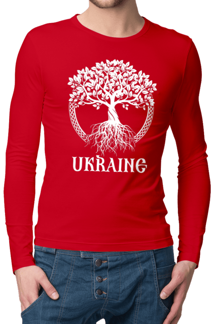Men`s longsleeve with prints Tree Ukraine. Patriotic, ssu, tree ukraine, ukraine, ukrainian, wood. 2070702