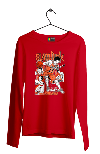 Men's longsleeve with prints Slam Dunk Kaede Rukawa. Anime, basketball, comedy, kaede rukawa, manga, school, shonen, slam dunk, sports anime. 2070702