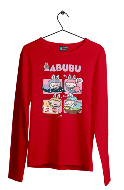 Чоловічий лонгслів з принтом "Сон Labubu". Labubu, weird cute, іграшки, лабубу. 2070702