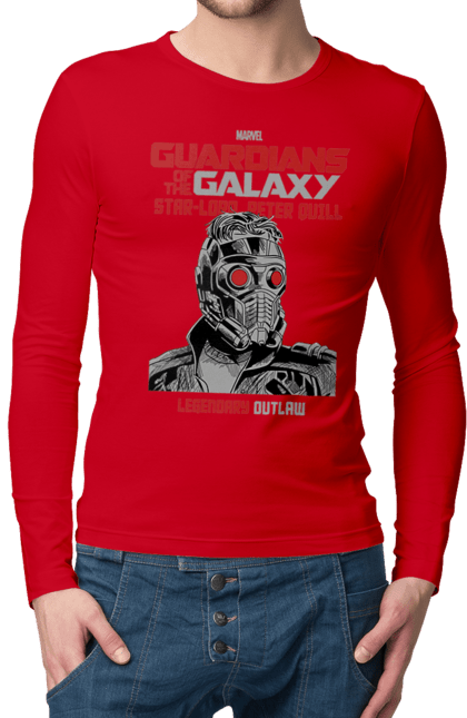 Men's longsleeve with prints Star Lord. Marvel, peter quill, peter quill, star lord, star-lord, starlord. 2070702