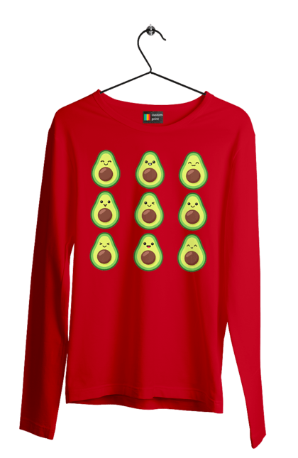 Men`s longsleeve with prints Avocado Mood. Avocado, emotion, food. 2070702