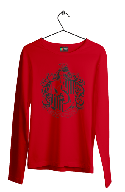 Men's longsleeve with prints Harry Potter Hufflepuff. Faculty, franchise, harry potter, hogwarts, hufflepuff. 2070702