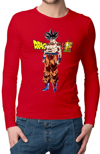 Чоловічій лонгслів з принтом "Перли дракона Сон Гоку". Dragon ball, manga, son goku, аніме, гоку, манга, перли дракона, сон гоку. 2070702