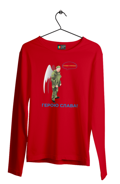 Чоловічий лонгслів з принтом "Герою Слава". Герою слава, героям слава, пам`ять, русофобія недостатня, слава україні. 2070702