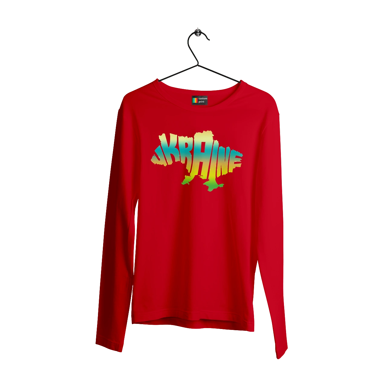 Ukraine silhouette colored