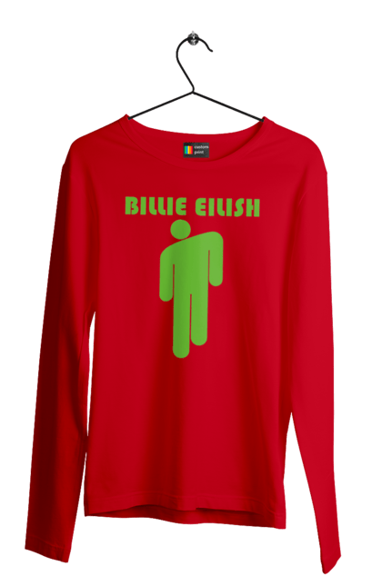 Чоловічий лонгслів з принтом "Billie Eilish". Активістка, біллі айліш, мизукант, права, співачка, тварини. 2070702