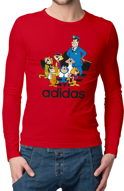 Чоловічій лонгслів з принтом "Adidas Top Cat". Adidas, top cat, адідас, кіт, коти, мульт, мультсеріал. 2070702