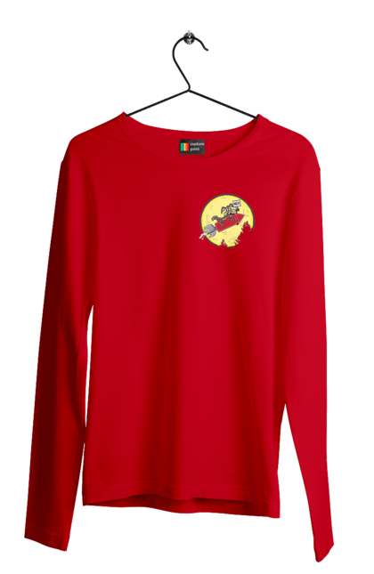 Men`s longsleeve with prints Wile E. Coyote. Anti-hero, cartoon character, fast and bold, funny melodies, kayot, north american cayot, thief, villas, wiley, wili kayot. 2070702