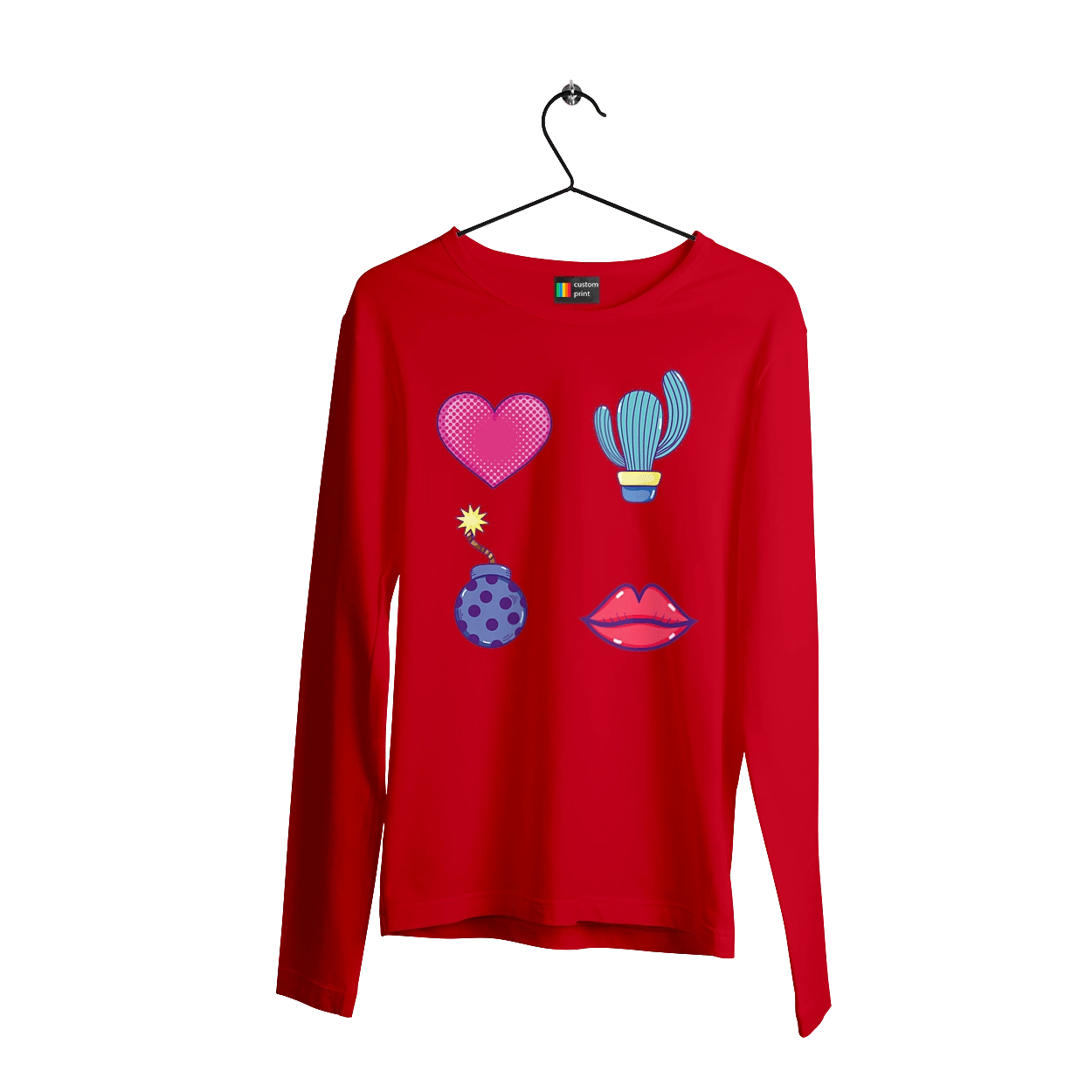 Heart, Cactus, Bomb, Lips