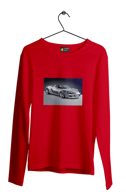 Чоловічий лонгслів з принтом "Авто.2". Авто, кольорове зображення, купе, спортивне авто, фото. 2070702