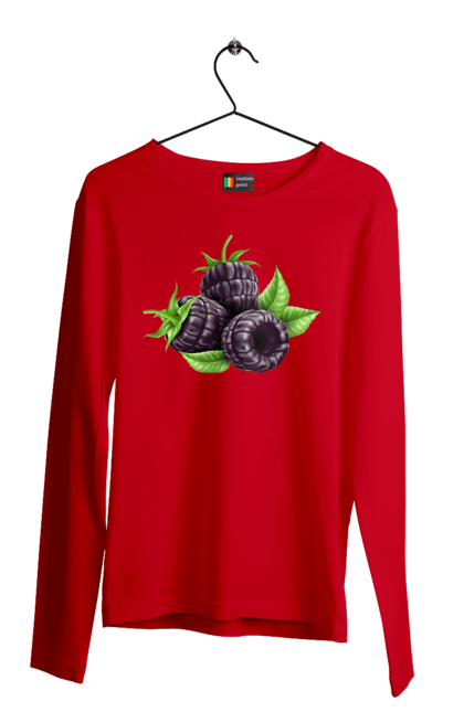 Men`s longsleeve with prints Blackberry. Berry, blackberry. 2070702