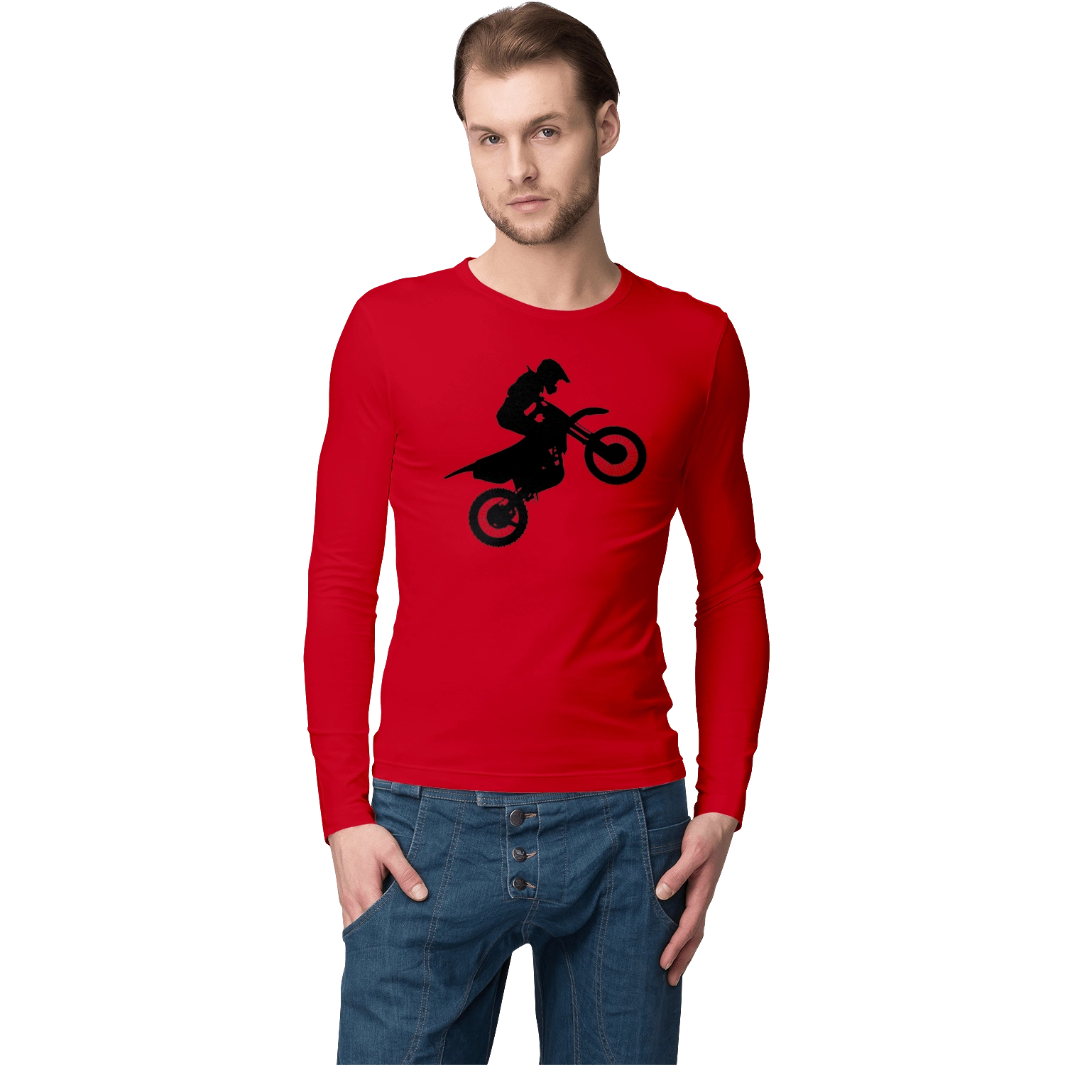 Silhouette Of A Motorcyclist