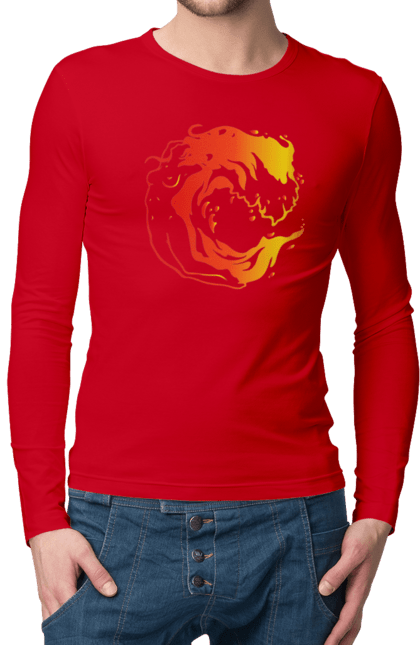 Men`s longsleeve with prints Girl wave. Girl, sea, wave. 2070702