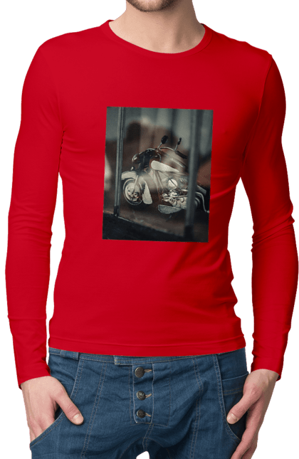 Men`s longsleeve with prints Moto. Bike, moto, road, shvidkist, strength. 2070702