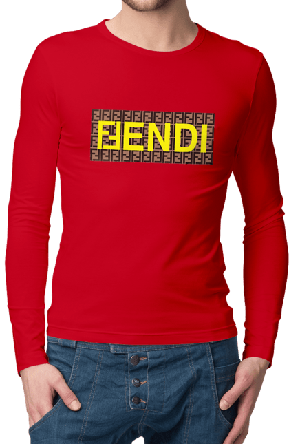 Men's longsleeve with prints Fendi. Bag, brand, clothes, fashion, fashion house, fendi, italy, luxury, lvmh. 2070702