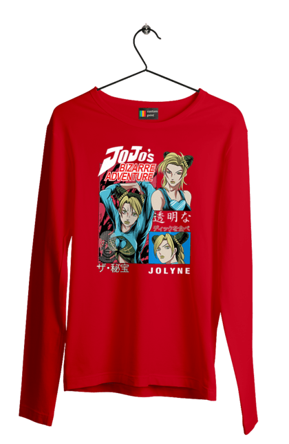 Men's longsleeve with prints JOJO Jolyne Cujoh. Anime, jojo, jojo`s bizarre adventure, jojo’s bizarre adventure, jolyne cujoh, manga. 2070702