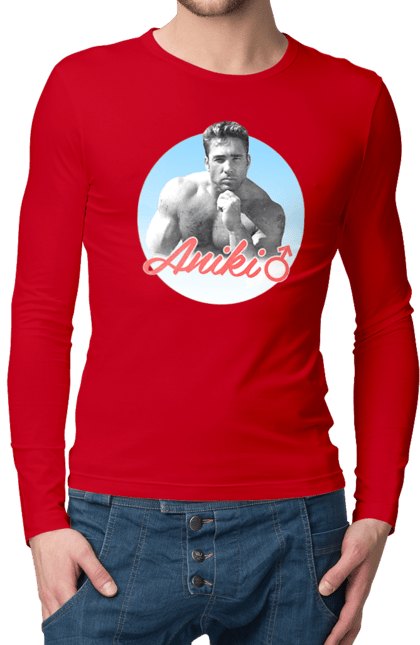 Чоловічий лонгслів з принтом "Біллі Херрінгтон". Аніки, біллі, біллі херрінгтон, гачі, гачімучі, гумор, прикольна, херрінгтон. 2070702