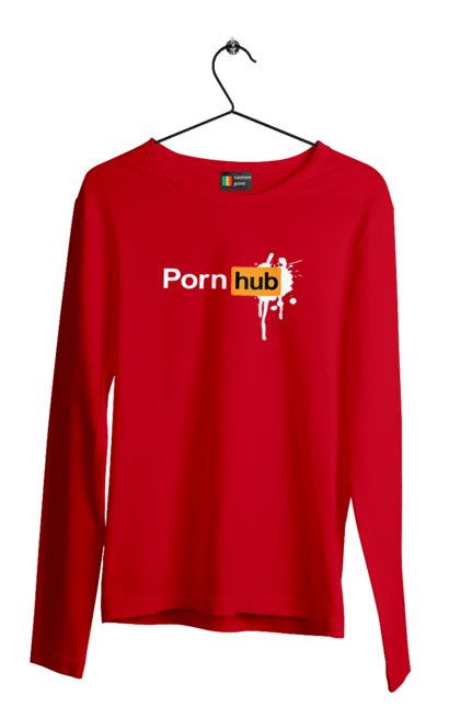 Чоловічий лонгслів з принтом "Porn hub". Гумор, зсу хаб, порно хаб, порнохаб, приколы. 2070702