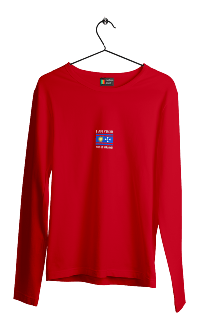 Мужской лонгслив с принтом Флаг Винницкой области. City, flag, region, vinnytsia, vinnytsia region, украина. 2070702