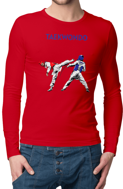 Men's longsleeve with prints Taekwondo. Korea, martial arts, sport, taekwondo, training. 2070702