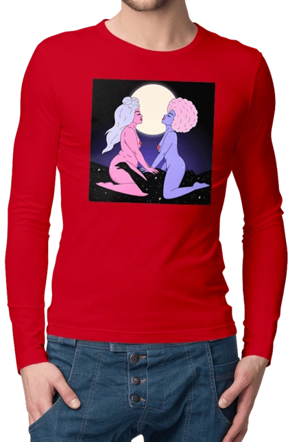 Two Aliens And The Moon