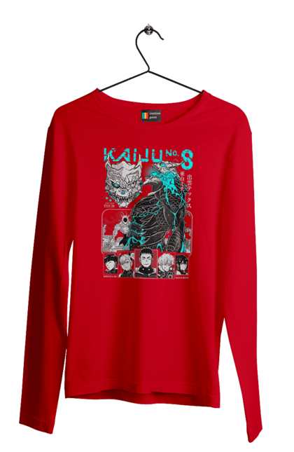 Men's longsleeve with prints Kaiju № 8 Kafka Hibino. Anime, hibino kafka, kafka hibino, kaiju, kaiju 8, kaiju 8, kaiju № 8, manga. 2070702