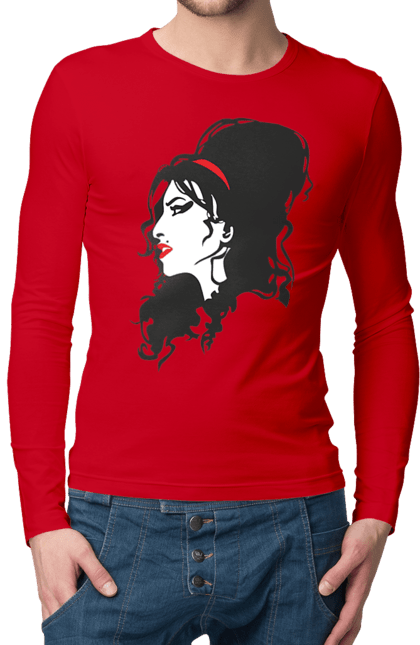 Men's longsleeve with prints Amy Winehouse. Amy winehouse, blues, composer, jazz, musician, singer, soul. 2070702