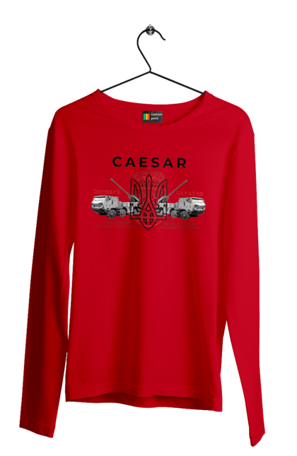 Чоловічий лонгслів з принтом "Caesar". Caesar, himars, залужний, зброя. 2070702