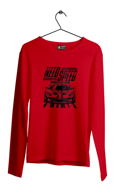 Чоловічий лонгслів з принтом "Жага швидкості". Відео ігри, гонки, ігри, комп ютерні ігри, машини, симулятори, швидкість. 2070702