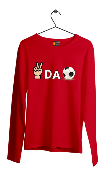 Чоловічий лонгслів з принтом "Ребус піс да бол". Гумор, мем, писдабол, прикольна, ребус, смішна. 2070702