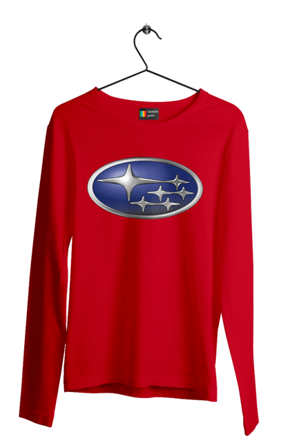 Чоловічий лонгслів з принтом "Subaru". Авто, логотип, субару. 2070702