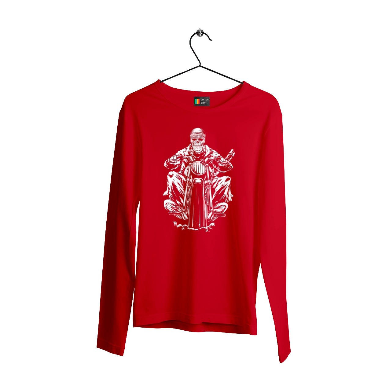 Skull on a motorcycle