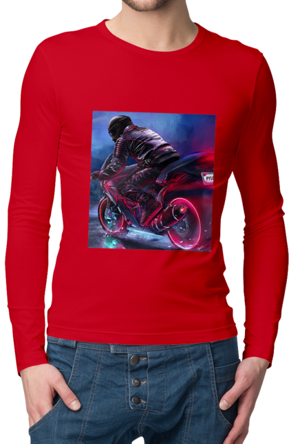 Men`s longsleeve with prints Motorcycle. Motolove, motorcycle, report, troll, ukraine. 2070702