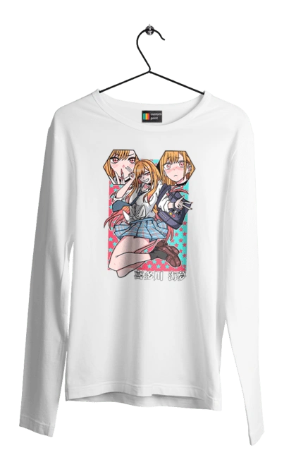 Мужской лонгслив с принтом Эта фарфоровая кукла влюбилась. Anime, manga, my dress-up darling, аниме, манга, марин, марин китагава, фарфоровая кукла. 2070702