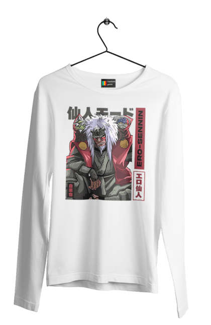 Men's longsleeve with prints Naruto Jiraiya. Anime, hokage, jiraiya, manga, naruto, shinobi, shonen. 2070702