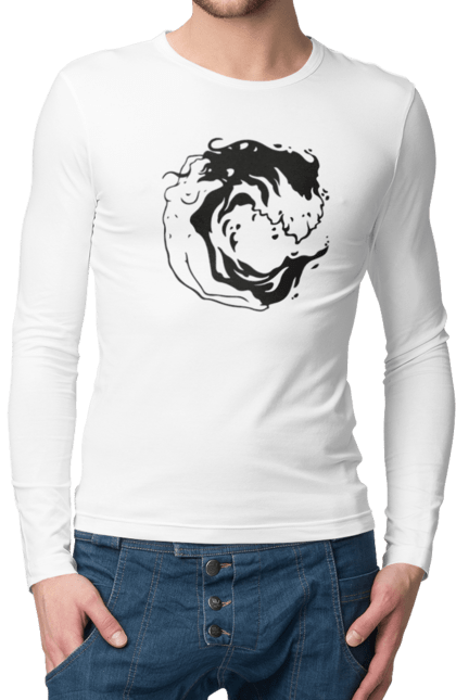 Men`s longsleeve with prints Girl wave. Girl, sea, wave. 2070702