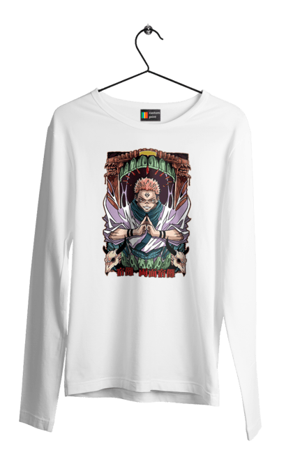 Men's longsleeve with prints Jujutsu Kaisen Sukuna. Anime, dark fantasy, jujutsu kaisen, magic battle, manga, mystic, sukuna. 2070702