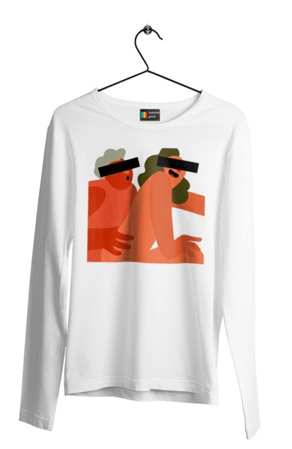 Чоловічий лонгслів з принтом "Кохання та прихована камера". Prikol, smex, гумор, дружба, жуйка, любов, мир, нас не впізнають, прихована камера, секс. 2070702