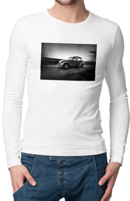 Retro car black and white