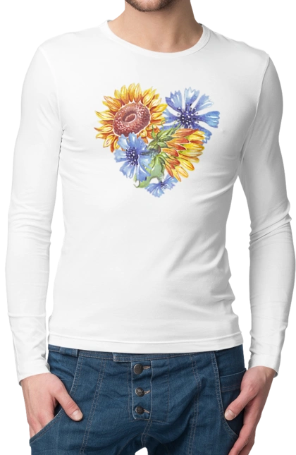 Сердце подсолнухов и фиалок