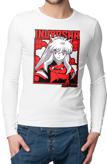 Чоловічій лонгслів з принтом "Inuyasha". Anime, inuyasha, manga, rumiko takahashi, аніме, демон охоронець, манга, руміко такахасі. 2070702