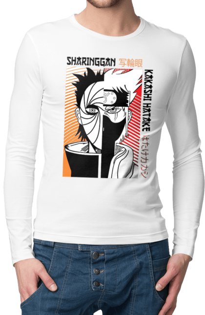 Men's longsleeve with prints Naruto Kakashi Hatake. Anime, kakashi, manga, naruto, shinobi, shonen, team number 7. 2070702