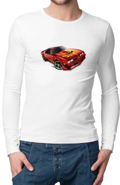 The car is red, high speed